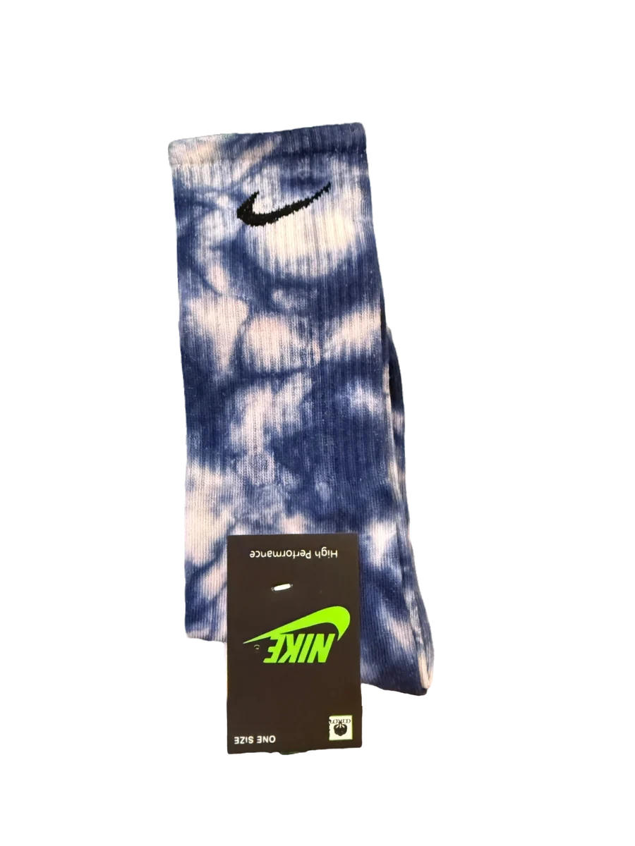 Blue and white Nike mix socks